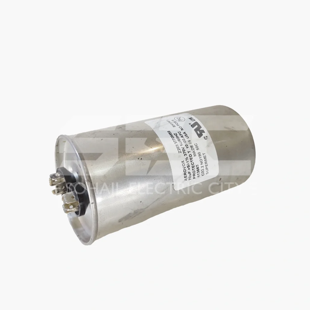 Aerovox 70uF 370V AC Run Capacitor - Z26S3770M58 Made in USA