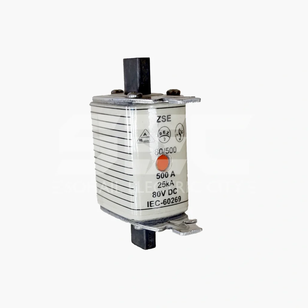 ZSE 500A 80V DC NH Blade Fuse - IEC 60269 High Rupture Capacity (HRC)