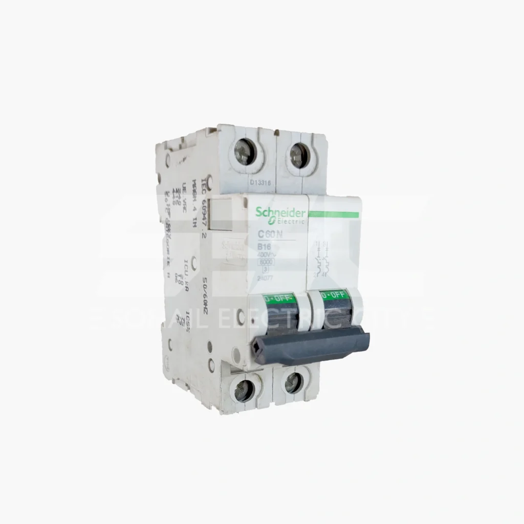 Schneider Electric C60N B16 2-Pole Miniature Circuit Breaker (MCB)