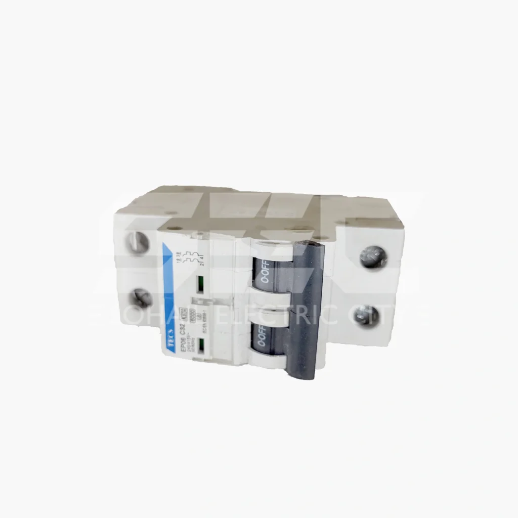TECS EP06 C32 2-Pole Miniature Circuit Breaker (MCB) - 32A 6kA