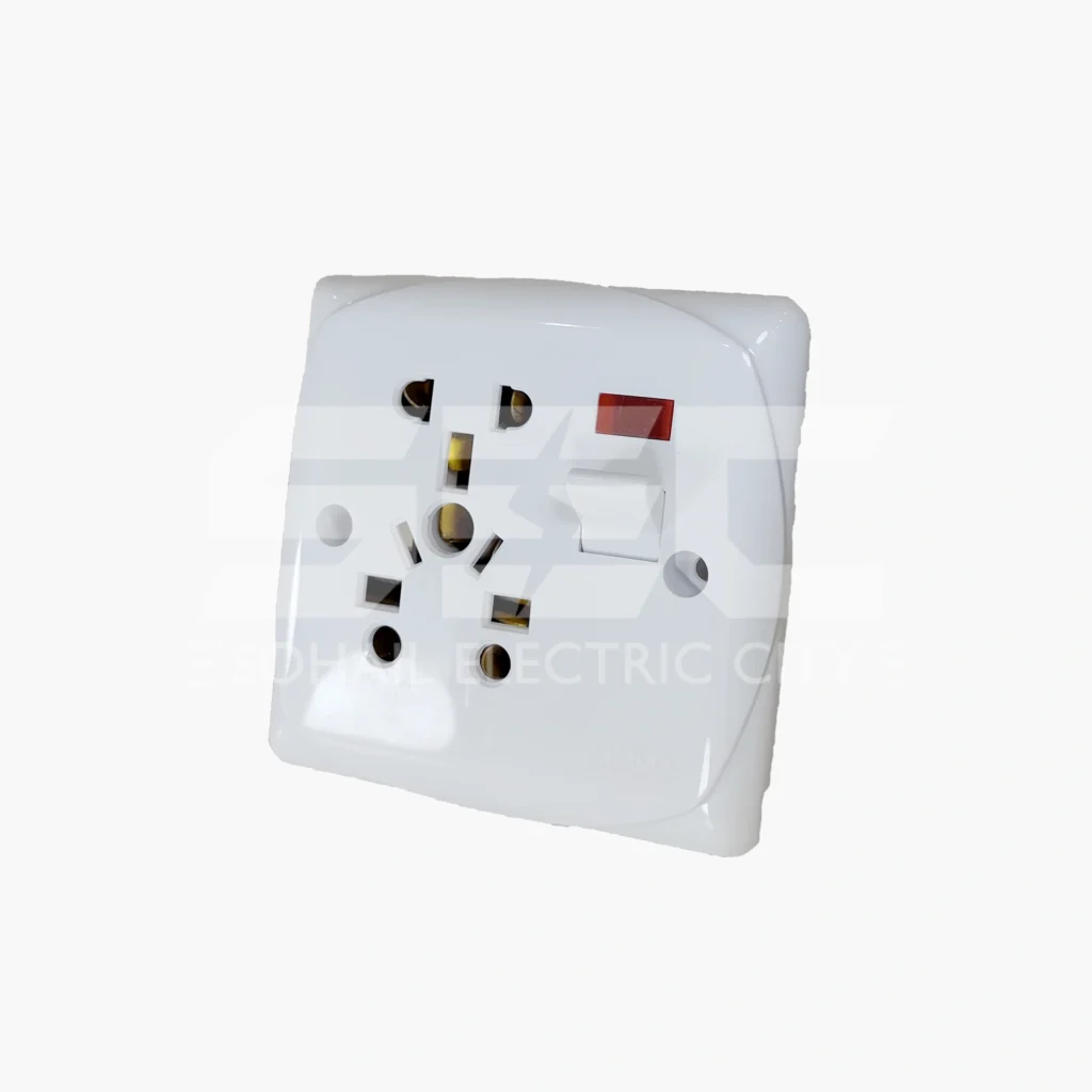 Jeko Multi-Standard Universal Wall Socket with Switch & Indicator