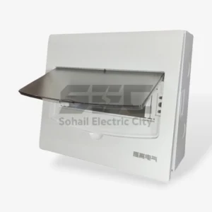 10-Way Distribution Panel Box – Surface & Flush Mount, with Transparent Cover