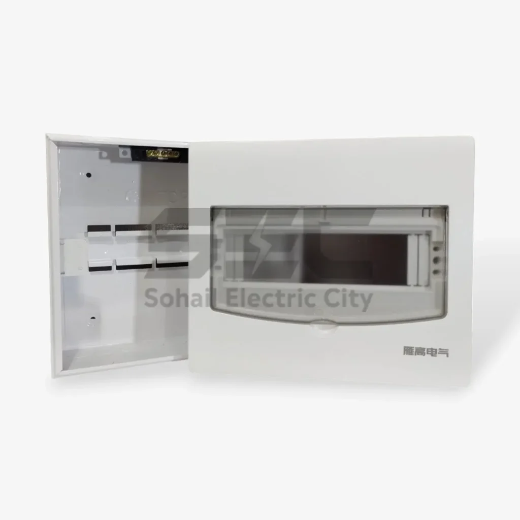 10-Way Distribution Panel Box – Surface & Flush Mount, with Transparent Cover