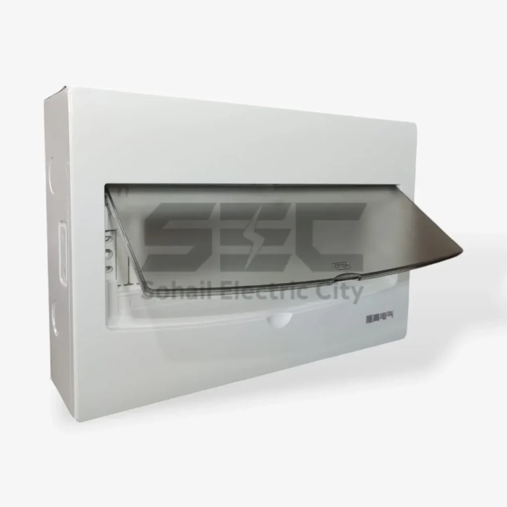 13+1 Way Distribution Panel Box – Surface & Flush Mount, with Transparent Cover