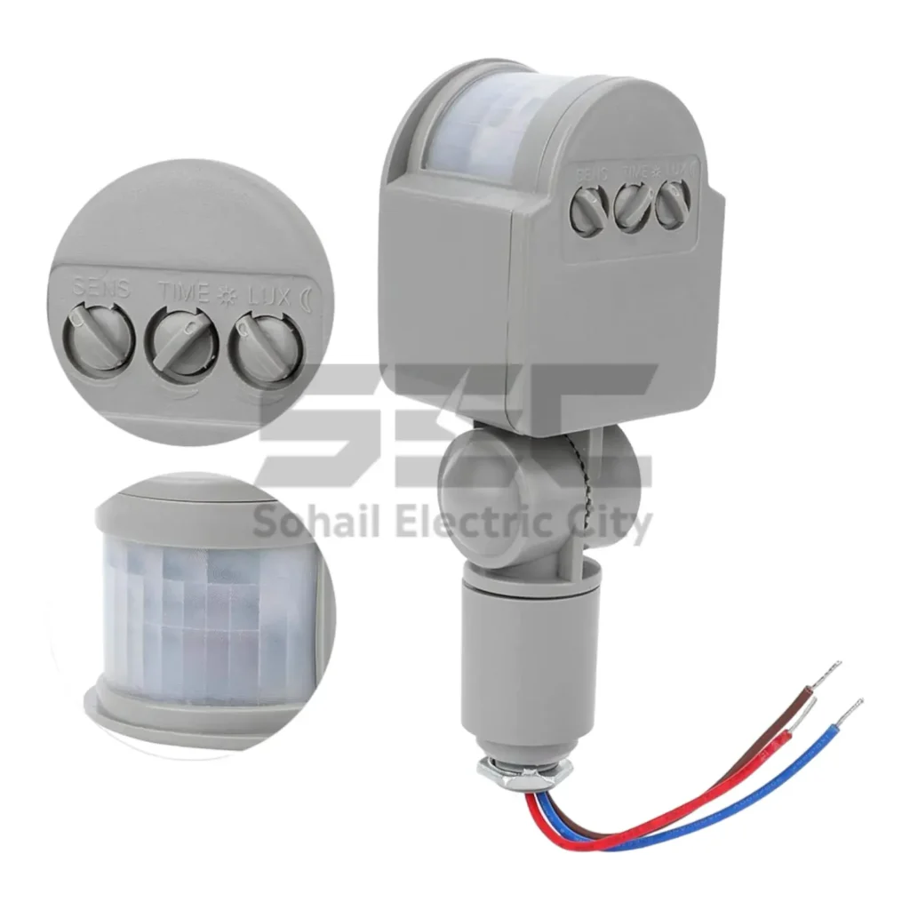 180° PIR Motion Sensor Detector – 220V, 12m Range, IP65 Outdoor