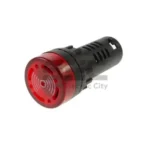22mm LED Indicator Buzzer Light – 240V AC, 80dB Alarm