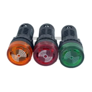 22mm LED Indicator Buzzer Light – 240V AC, 80dB Alarm