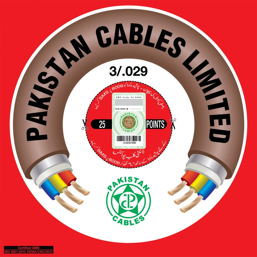 3/.029 Copper Wire 250/440V Pakistan Cables 90m Electrical Wiring Cable