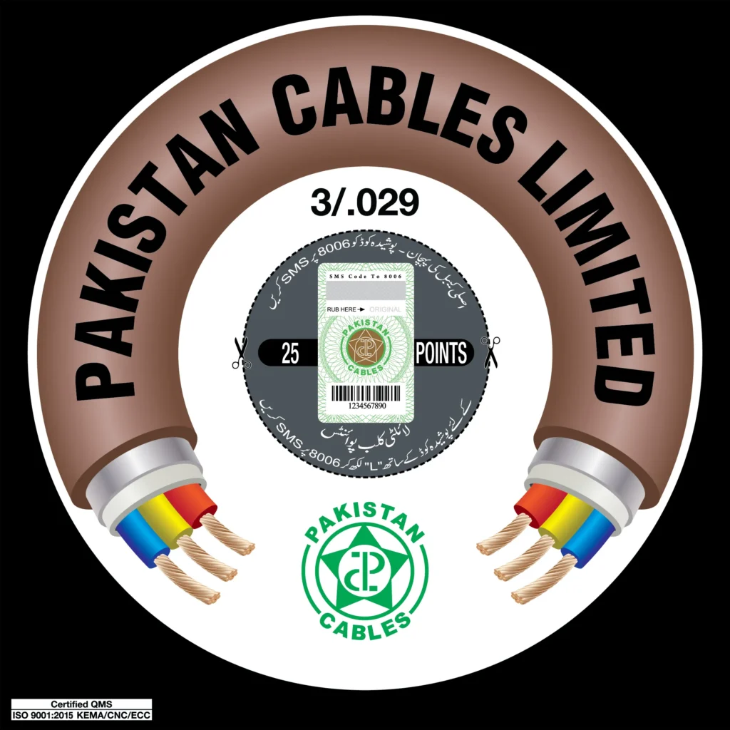 3/.029 Copper Wire 250/440V Pakistan Cables 90m Electrical Wiring Cable