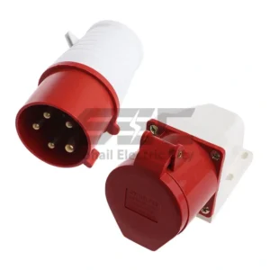 32A Industrial Socket – 5-Pin male female, IP44 Rated, for Polyphase Systems