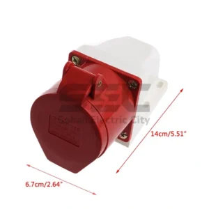 32A Industrial Socket – 5-Pin male female, IP44 Rated, for Polyphase Systems