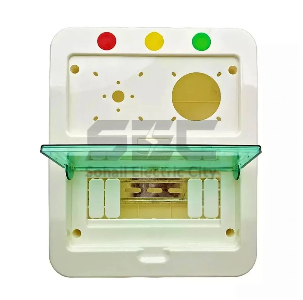 8-Way Circuit Breaker Distribution Box – ABS Plastic, Wall Mount