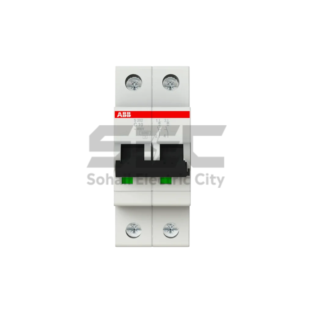 ABB S202 10kA 2 Pole Miniature Circuit Breaker (C Curve)