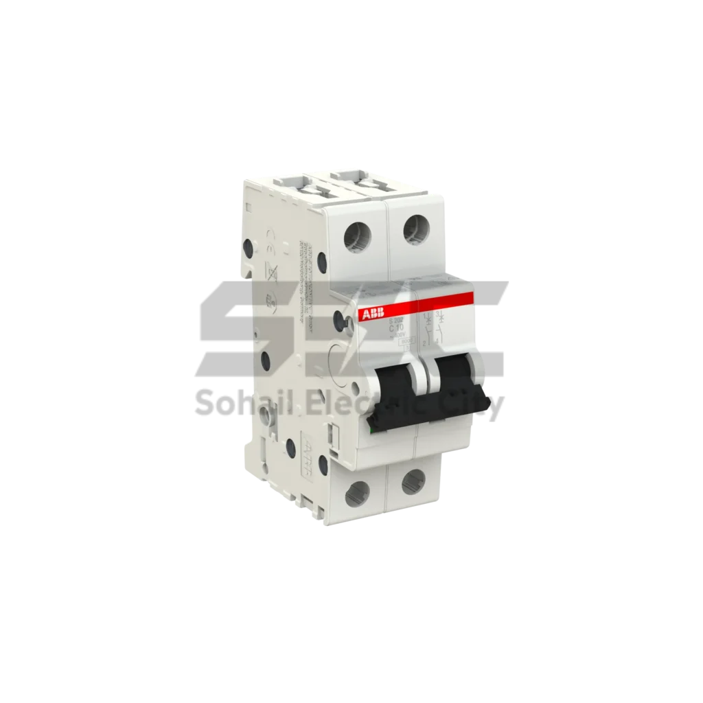 ABB S202 10kA 2 Pole Miniature Circuit Breaker (C Curve)