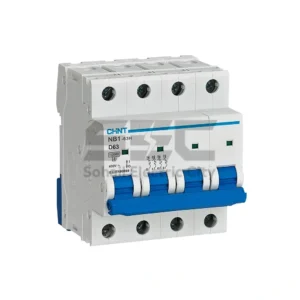 Chint NB1-63H 4 Pole Miniature Circuit Breaker – 1000V DC, 63A