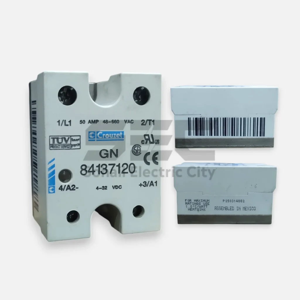 Crouzet 84137120 GN Series Single Phase SSR – 50A 660VAC 4-32VDC