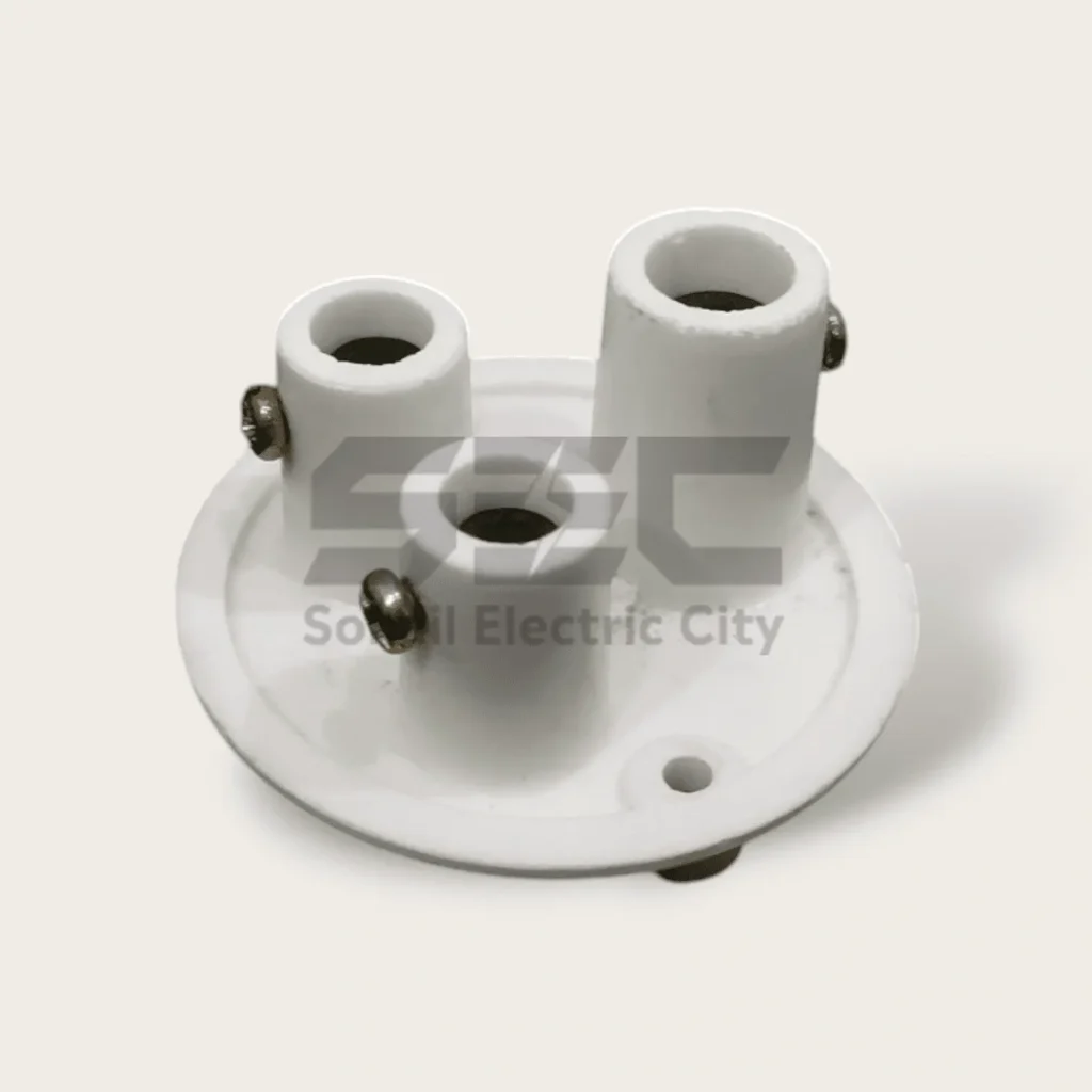 JPI Concealed Flash Round Socket – 10A, Bakelite
