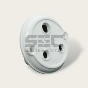 JPI Concealed Flash Round Socket – 10A, Bakelite