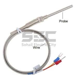 K-type Thermocouple Temperature Sensor Probe – 2″ Stainless Steel, 0-800°C