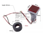 LED Digital Voltmeter & Ammeter – 100A, with Current Transformer (CT)
