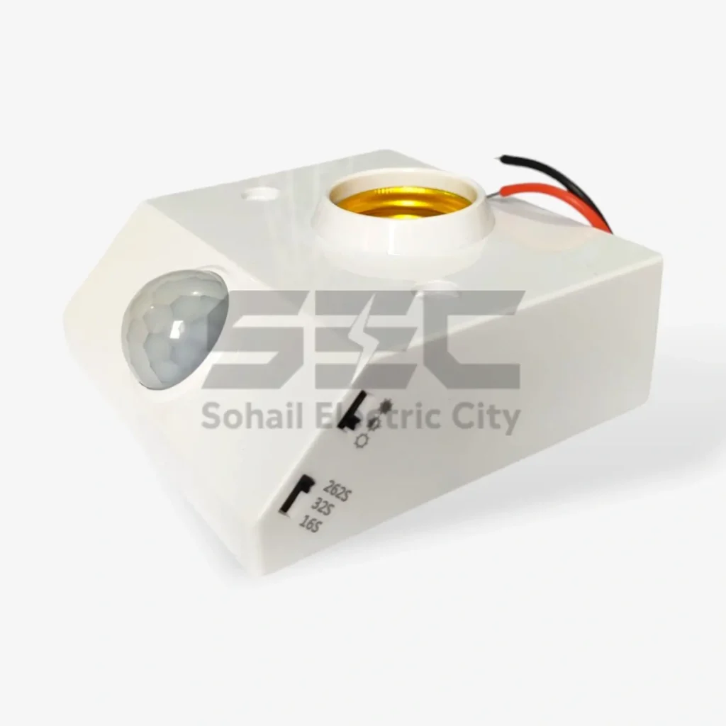 Motion Sensor E27 LED Lamp Base Holder – 220V, 120° Infrared Sensor