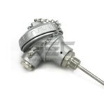 PT100 RTD Temperature Sensor with 6-inch Stainless Steel Probe | Connection Head | Up to 1200°C