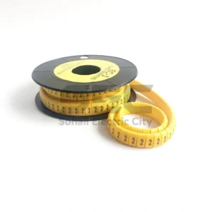 PVC Yellow Cable Markers – Number 0-9, 1.5-6mm