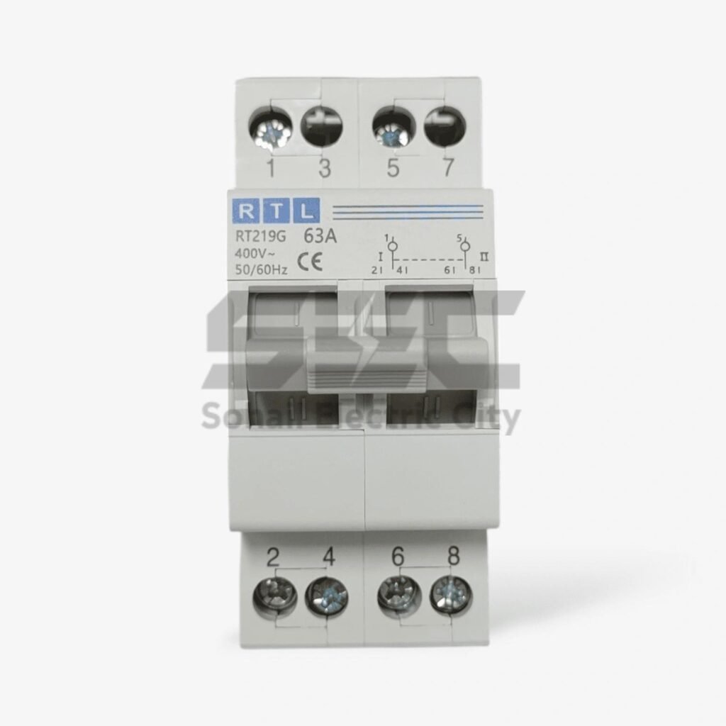 RTL 63A Double Pole Circuit Breaker – 400V AC, Overload & Short-Circuit Protection