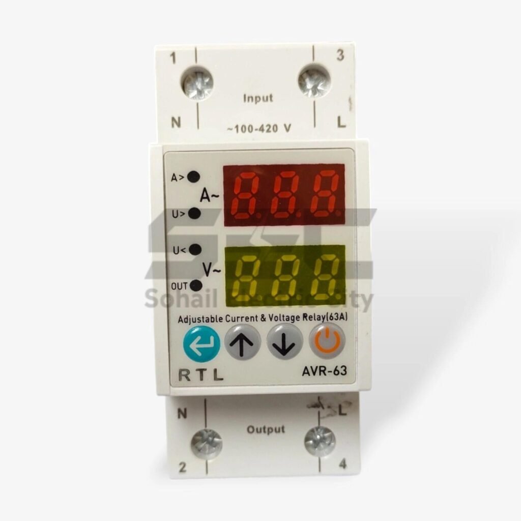 RTL 63A Over & Under Voltage & Current Protection Relay – 220V AC