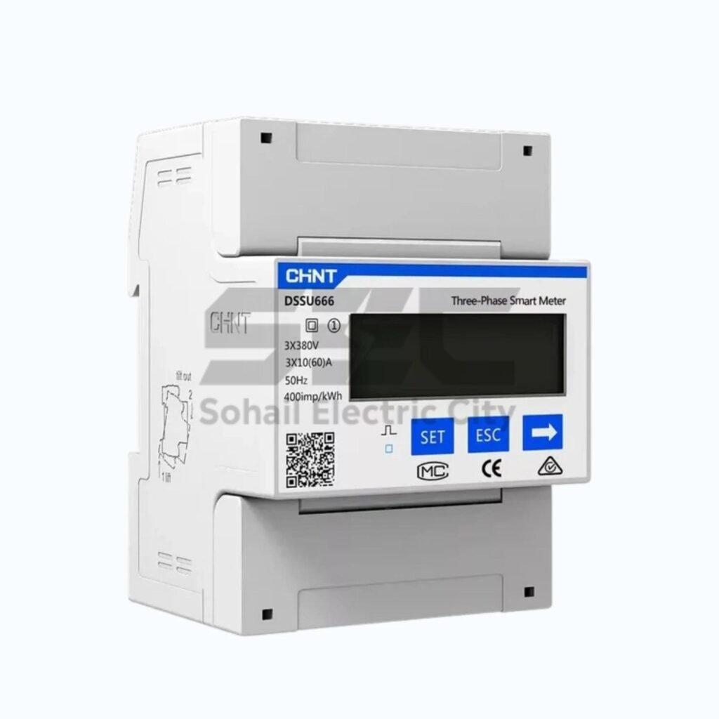 CHINT DTSU666 Three-Phase Smart Energy Meter – High Precision DIN-Rail Power Monitor