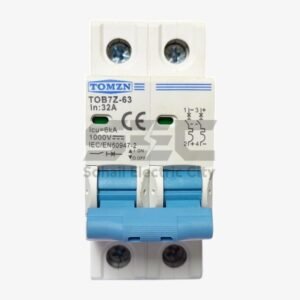TOMZN TOB7Z-63 32A 2 Pole DC 1000V Solar Circuit Breaker – Reliable Protection for PV Systems
