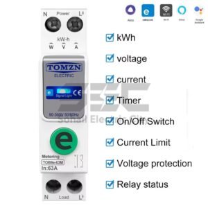 Tomzn TOB9e-63M Smart WiFi Circuit Breaker 63A – Ewelink App, Monitoring & Protection