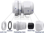 Waterproof PVC Cable Glands – Strain Relief Connectors (PG7 to PG63)